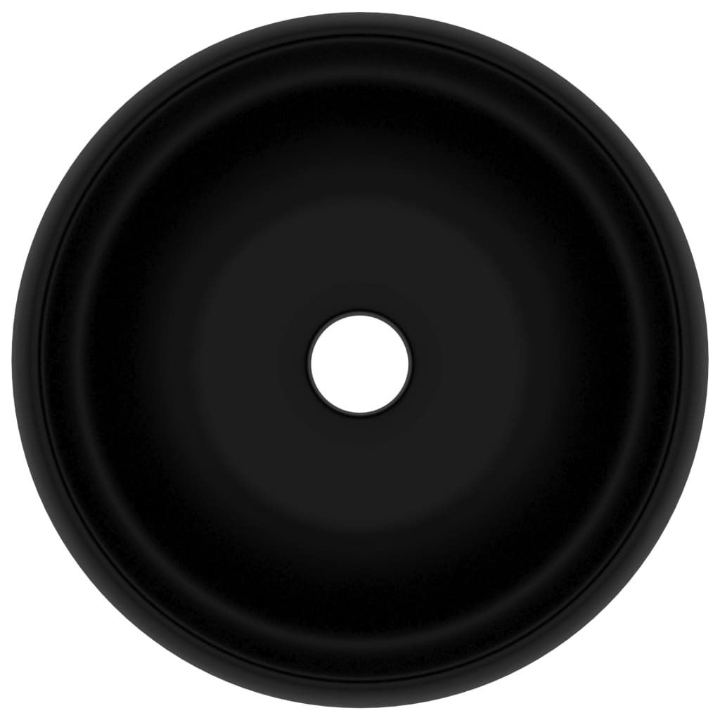 Lavabo da bagno rotondo di lusso lavabo diametro 40 cm in ceramica nero opaco 02_0002750