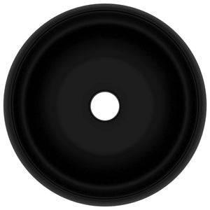 Lavabo da bagno rotondo di lusso lavabo diametro 40 cm in ceramica nero opaco 02_0002750