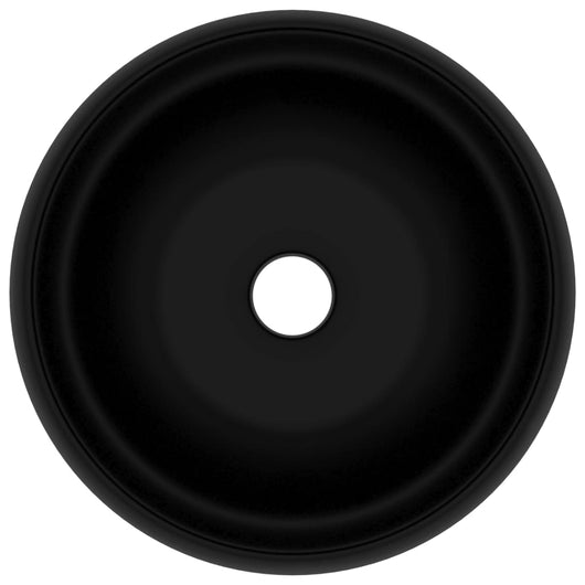 Lavabo da bagno rotondo di lusso lavabo diametro 40 cm in ceramica nero opaco 02_0002750