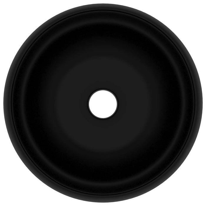 Lavabo da bagno rotondo di lusso lavabo diametro 40 cm in ceramica nero opaco 02_0002750