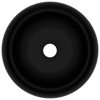 Lavandino-Lavello Lusso Rotondo Nero Opaco 40x15 cm in Ceramica 847214
