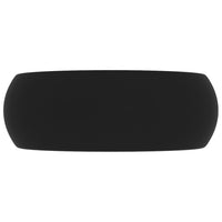 Lavandino Lusso Rotondo Nero Opaco 40x15 cm in Ceramica cod mxl 49564