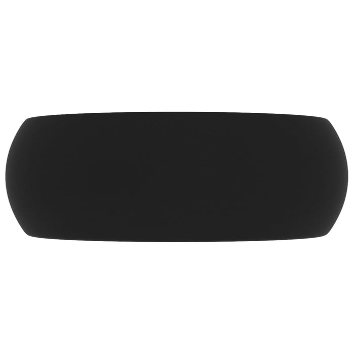 Lavandino Lusso Rotondo Nero Opaco 40x15 cm in Ceramica cod mxl 49564