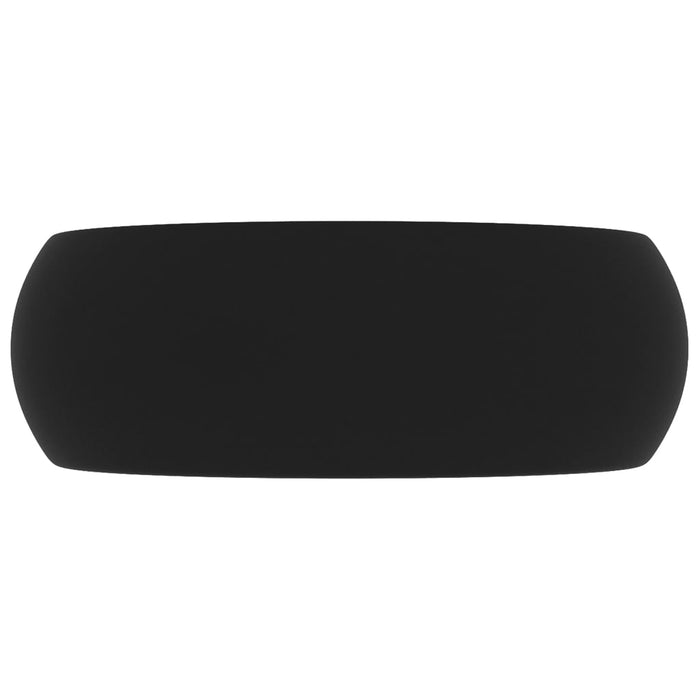 Lavabo da bagno rotondo di lusso lavabo diametro 40 cm in ceramica nero opaco 02_0002750