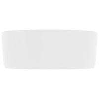 Lavandino Lusso Rotondo Bianco Opaco 40x15 cm in Ceramica cod mxl 46961