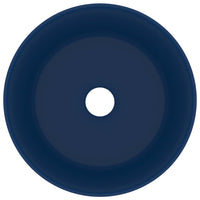 Lavandino Lusso Rotondo Blu Scuro Opaco 40x15 cm in Ceramica cod mxl 42041