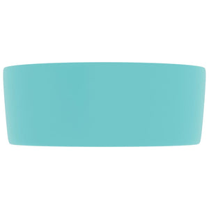 Lavandino Lusso Rotondo Verde Chiaro Opaco 40x15 cm in Ceramica 147013