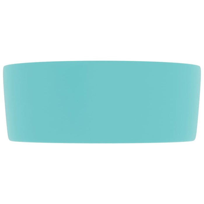 Lavandino Lusso Rotondo Verde Chiaro Opaco 40x15 cm in Ceramica 147013