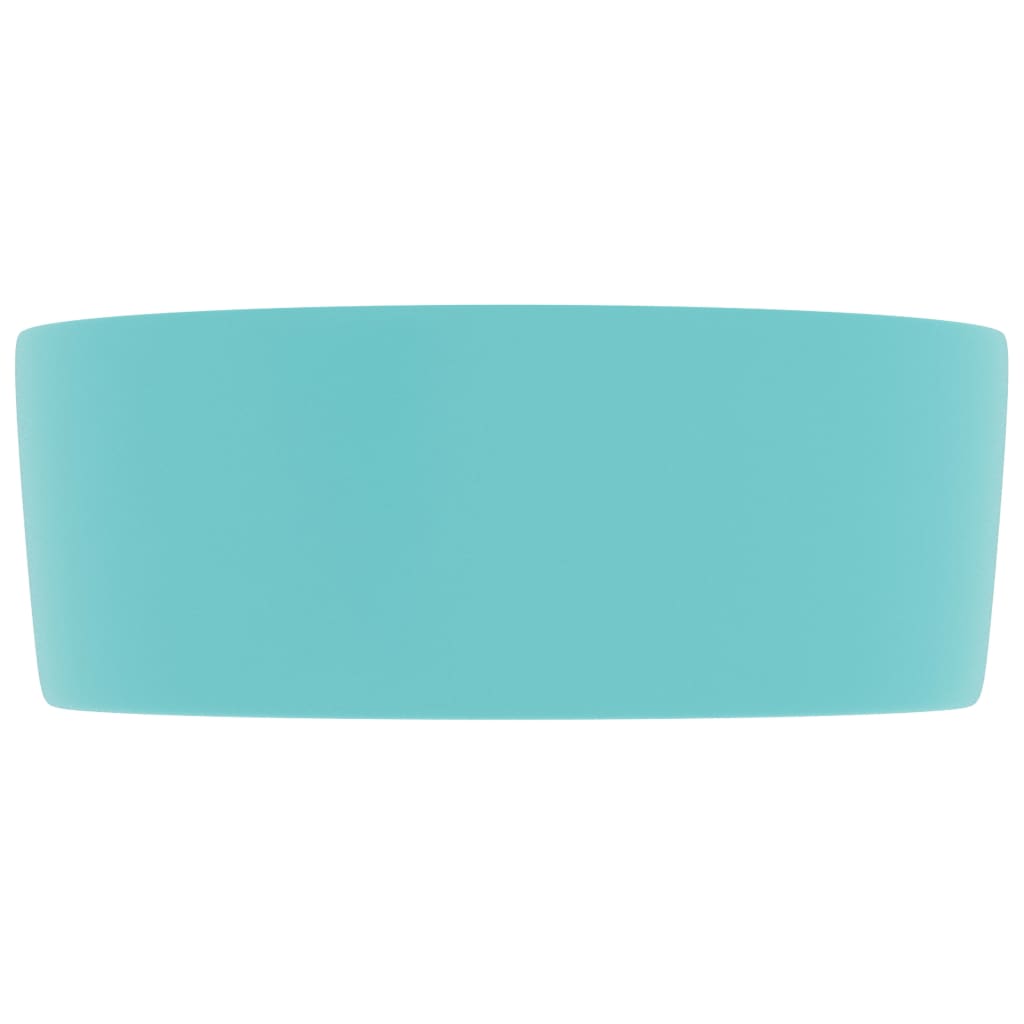 Lavandino Lusso Rotondo Verde Chiaro Opaco 40x15 cm in Ceramica