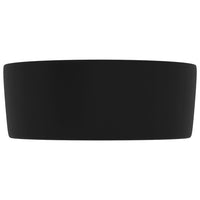 Lavandino Lusso Rotondo Nero Opaco 40x15 cm in Ceramica cod mxl 40940