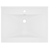 Lavabo bagno con foro rubinetto 60x46 cm ceramica bianco opaco 02_0002762