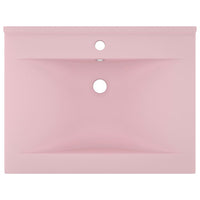 Lavabo con foro per rubinetto lavabo da appoggio wc lavabo bagno cucina interno casa 60 x 46 cm ceramica rosa opaco 02_0002763
