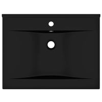 Lavabo bagno con foro rubinetto 60x46 cm ceramica nero opaco 02_0002772