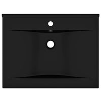Lavandino con Foro Rubinetto Nero Opaco 60x46 cm in Ceramica 147030