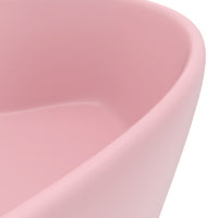 Lavabo di lusso con troppopieno da appoggio wc lavabo bagno stanza cosmetica casa 36x13 cm ceramica rosa opaco 02_0002774