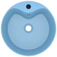 Lavabo Luxury con troppopieno 36 x 13 cm ceramica azzurro opaco 02_0002775