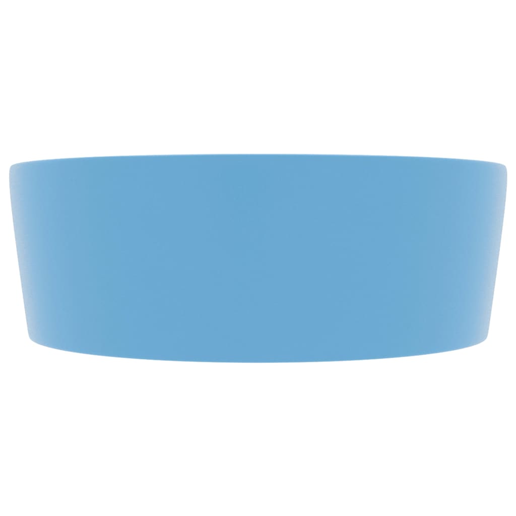 Lavabo Luxury con troppopieno 36 x 13 cm ceramica azzurro opaco 02_0002775