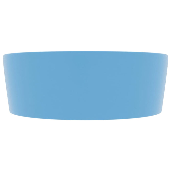 Lavabo Luxury con troppopieno 36 x 13 cm ceramica azzurro opaco 02_0002775