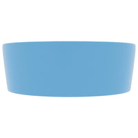 Lavandino con Troppopieno Azzurro Opaco 36x13 cm in Ceramica 147033