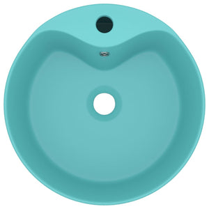 Lavandino con Troppopieno Verde Chiaro Opaco 36x13 cm Ceramica 147035