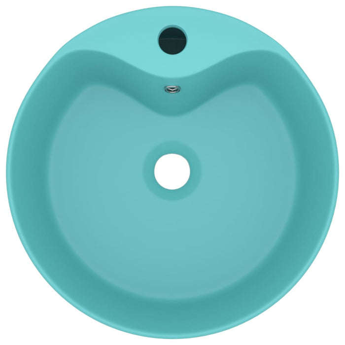 Lavandino con Troppopieno Verde Chiaro Opaco 36x13 cm Ceramica 147035