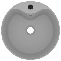 Lavandino con Troppopieno Grigio Chiaro Opaco 36x13 cm Ceramica 147037
