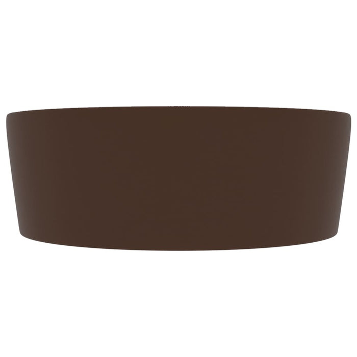 Lavabo con troppopieno 36 x 13 cm ceramica testa di moro opaca 02_0002781