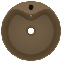 Lavandino con Troppopieno Crema Opaco 36x13 cm in Ceramica 147040