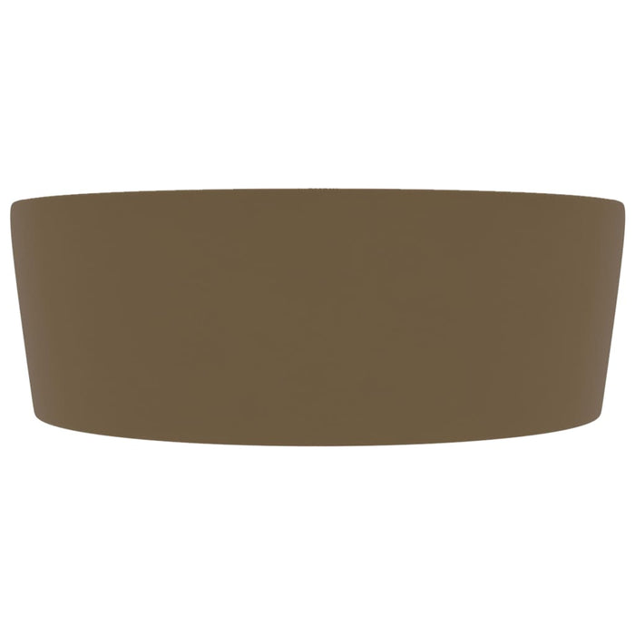 Lavandino con Troppopieno Crema Opaco 36x13 cm in Ceramica 147040