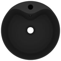 Lavabo di lusso con troppopieno da appoggio wc lavabo bagno stanza cosmetica casa 36x13 cm ceramica nera opaca 02_0002783
