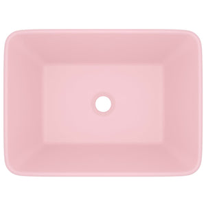 Lavandino Luxury Rosa Opaco 41x30x12 cm in Ceramica