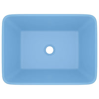 Lavandino-Lavello Luxury Azzurro Opaco 41x30x12 cm in Ceramica