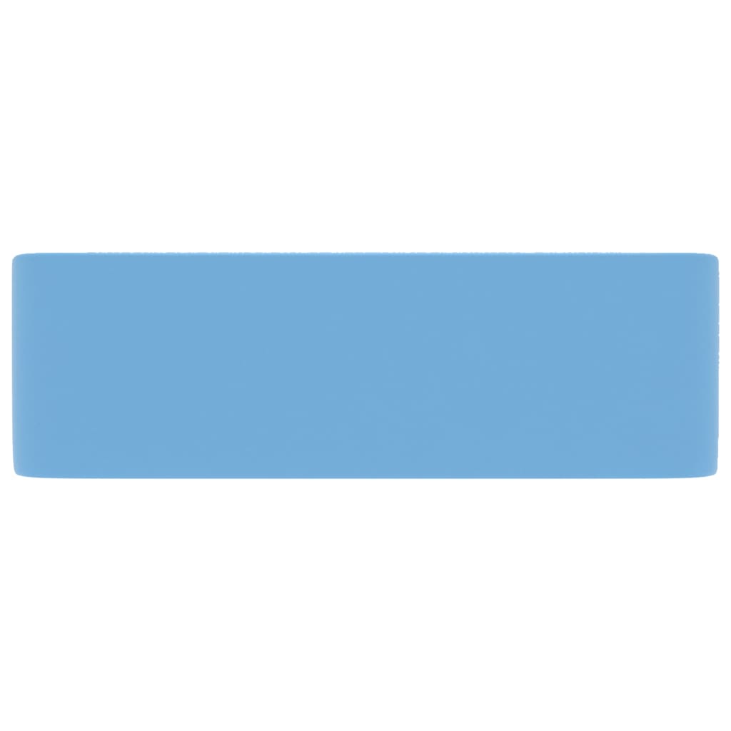 Lavabo di lusso da appoggio WC lavabo bagno stanza cosmetica rettangolare opaco azzurro 41 x 30 x 12 cm ceramica 02_0002786