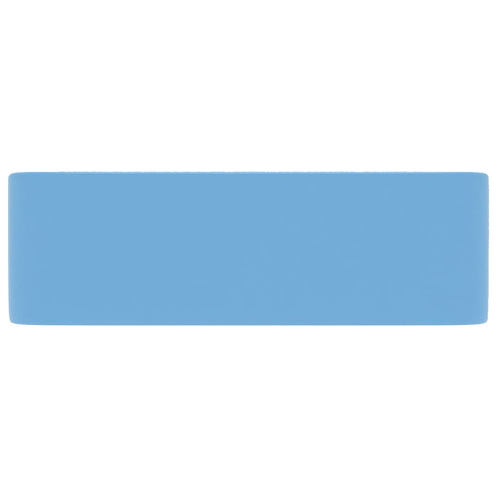 Lavabo di lusso da appoggio WC lavabo bagno stanza cosmetica rettangolare opaco azzurro 41 x 30 x 12 cm ceramica 02_0002786