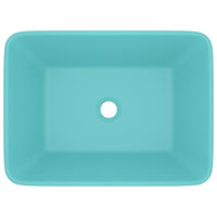 Lavandino Luxury Turchese Opaco 41x30x12 cm in Ceramica cod mxl 45707