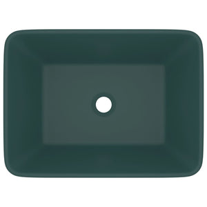 Lavandino Luxury Verde Scuro Opaco 41x30x12 cm in Ceramica 147047