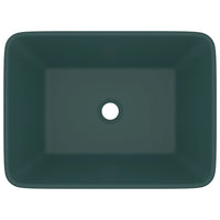 Lavandino-Lavello Luxury Verde Scuro Opaco 41x30x12 cm in Ceramica