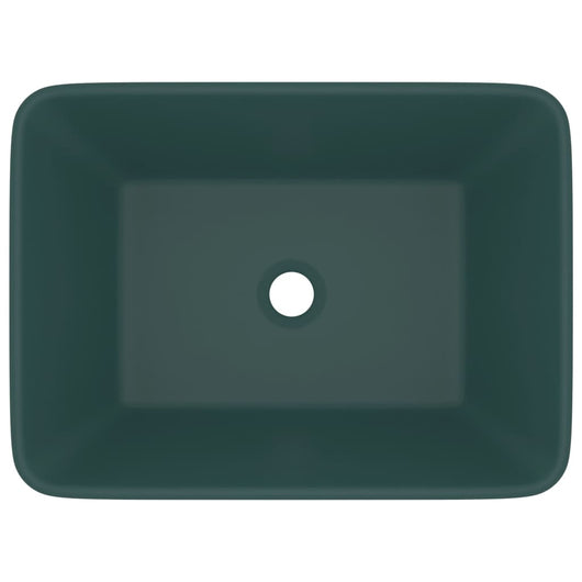 Lavandino-Lavello Luxury Verde Scuro Opaco 41x30x12 cm in Ceramica