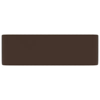 Lavandino Luxury Marrone Scuro Opaco 41x30x12 cm in Ceramica cod mxl 51165