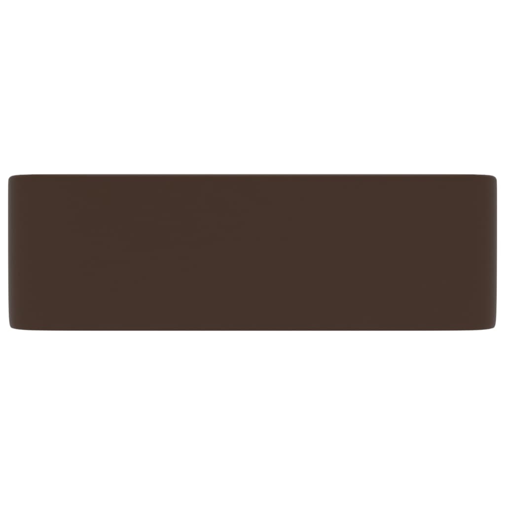 Lavandino Luxury Marrone Scuro Opaco 41x30x12 cm in Ceramica 147050
