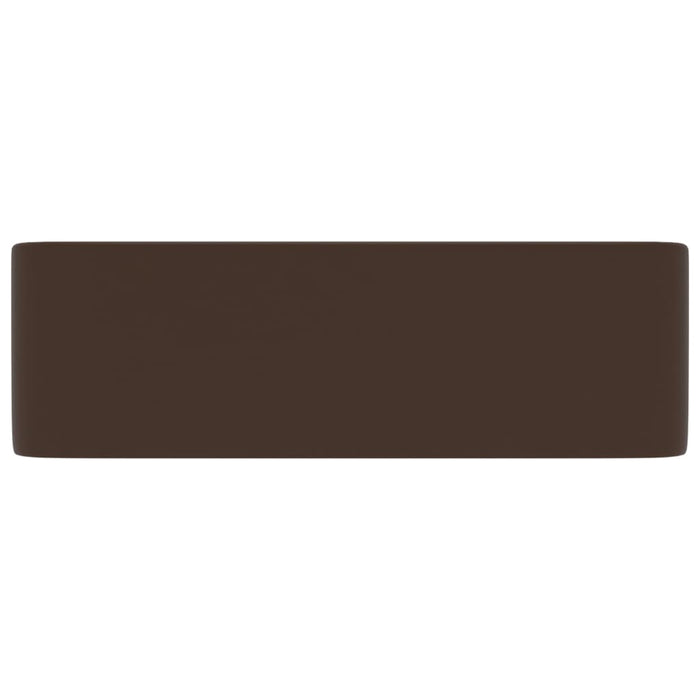Lavandino Luxury Marrone Scuro Opaco 41x30x12 cm in Ceramica 147050