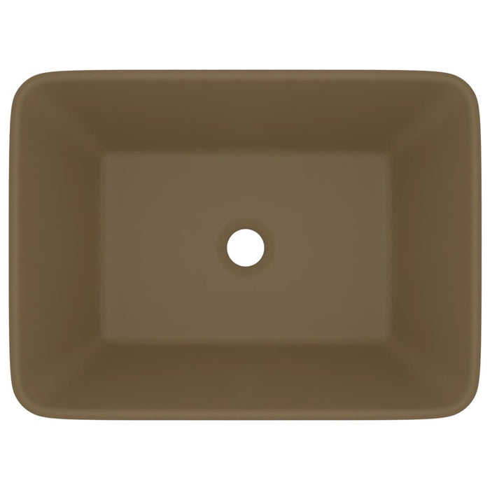 Lavandino Luxury Crema Opaco 41x30x12 cm in Ceramica 147051