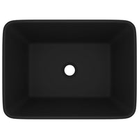 Lavandino Luxury Nero Opaco 41x30x12 cm in Ceramica cod mxl 53509