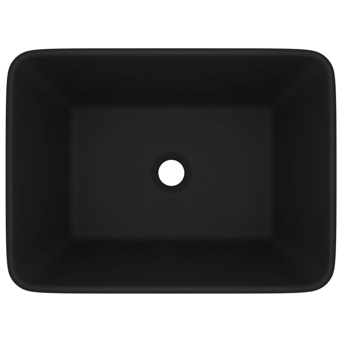 Lavandino Luxury Nero Opaco 41x30x12 cm in Ceramica cod mxl 53509