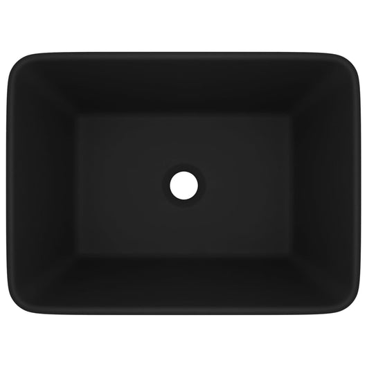 Lavandino-Lavello Luxury Nero Opaco 41x30x12 cm in Ceramica