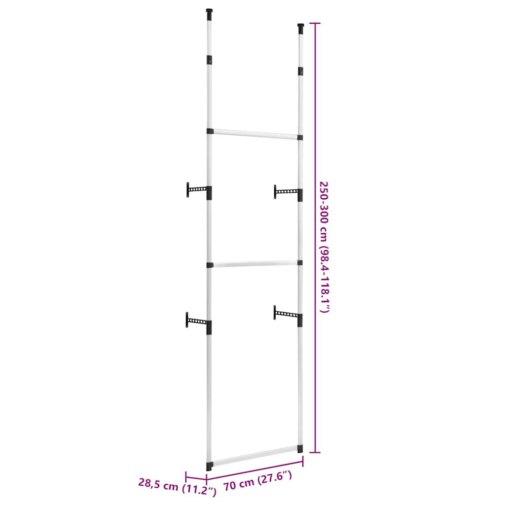 Sistema per Guardaroba Telescopico con Aste in Alluminio 321105