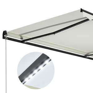Tenda da Sole Retrattile Manuale con LED 300x250 cm Antracite 3055221