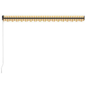 Tenda da Sole Retrattile Manuale e LED 400x300cm Gialla Bianca 3055227