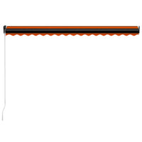 Tenda da Sole Retrattile Manuale LED 450x300 cm Arancio Marrone 3055231