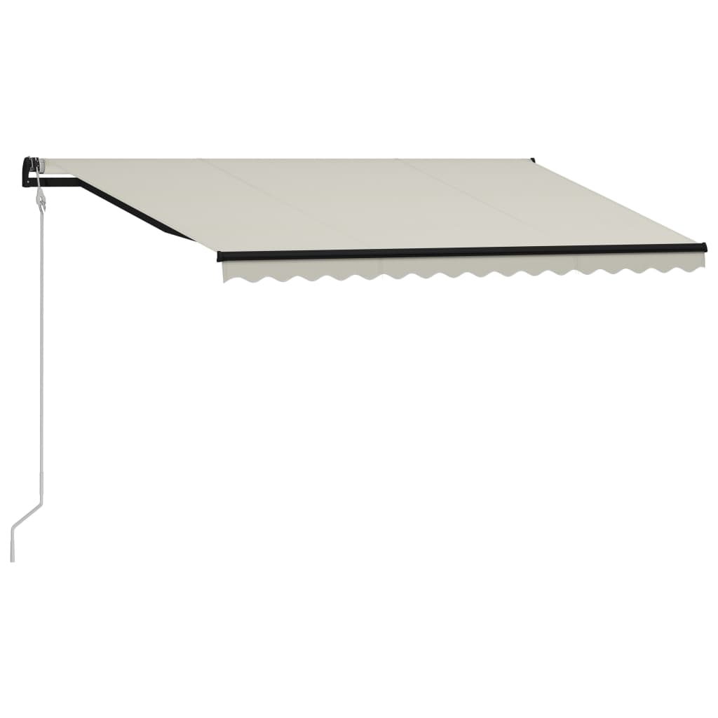Tenda da Sole Retrattile Sensore Vento e LED 400x300cm Crema 3055300